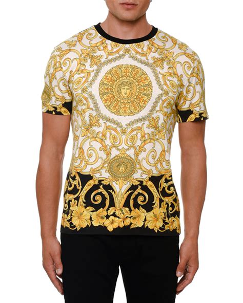 versace classic tee|Versace shirt men's price.